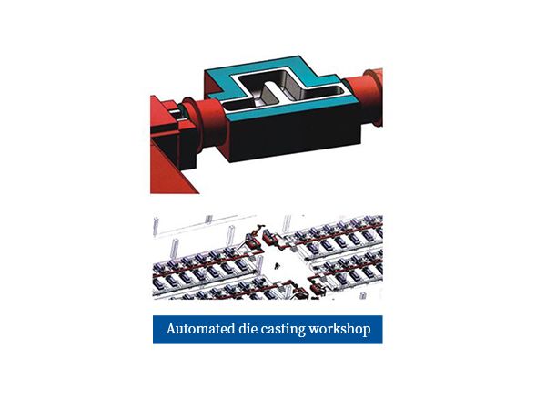 Rainure d’écoulement en forme de U dans une usine de moulage sous pression aluminium/zinc